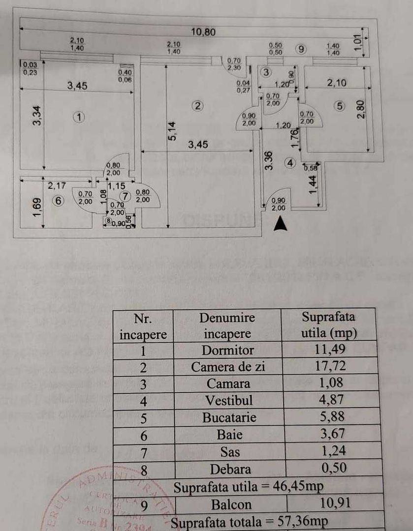 Apartament 2 camere, 57,36 mp, renovat – Bd. Ion Mihalache, Sector 1 - Poză 8