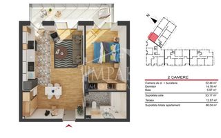 Apartament semidecomandat cu 2 camere in cartierul Marasti! - Poză 7