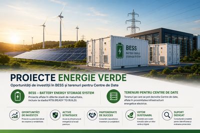 Proiecte BESS și Terenuri pentru Centre de Date – Oportunități de Investiții în Energie Verde (2026)
