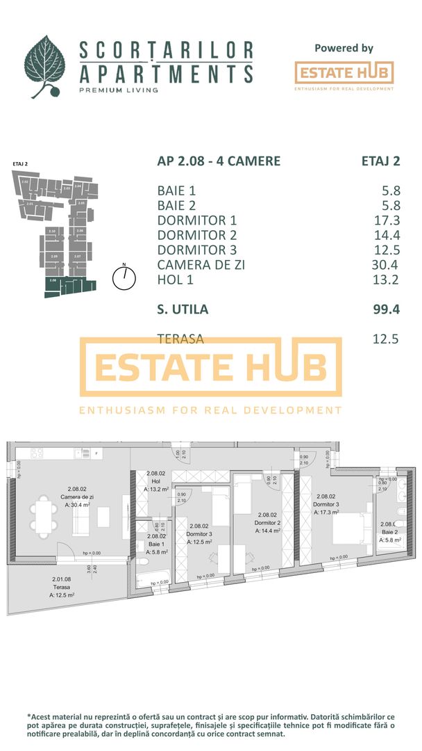 Apartament nou 4 camere BRD Mărăști | Comision 0% - Poză 2