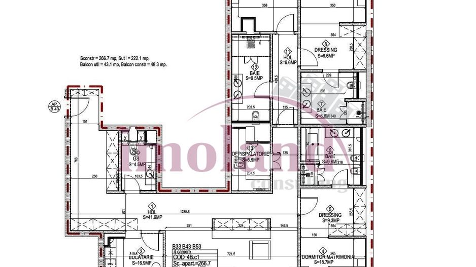 Apartament superb - 4 camere - vanzare - Rahmaninov - Floreasca - Schiță 34