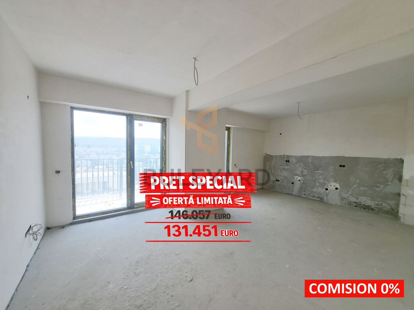 Pret Special! Apartament 2 camere + balcon 7 mp bloc nou cu CF! - Poză 1