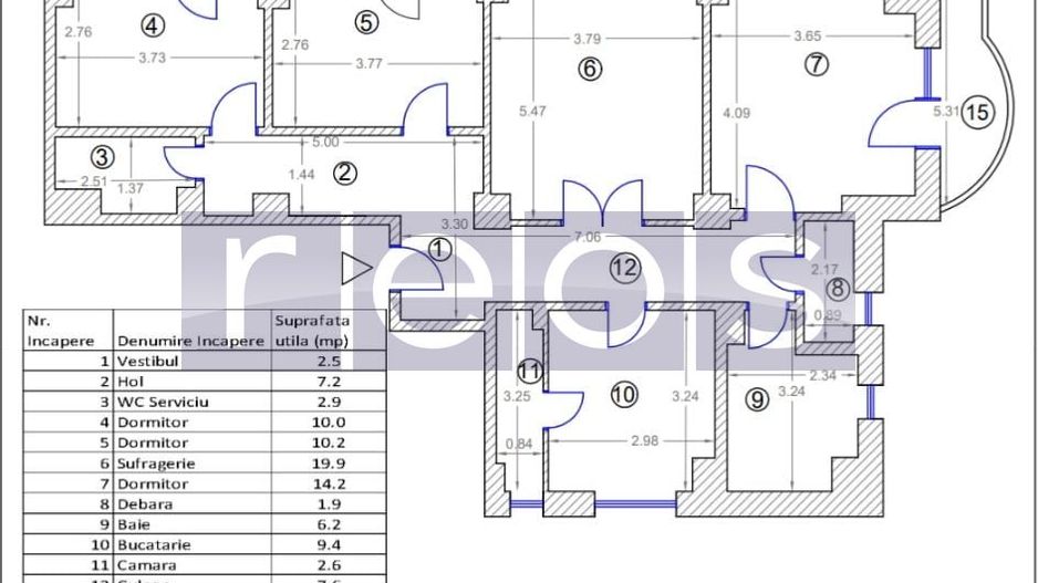 VANZARE 4 CAMERE DECOMANDAT -UNIRII - VEDERE FANTANI - 104mp - Poză 13