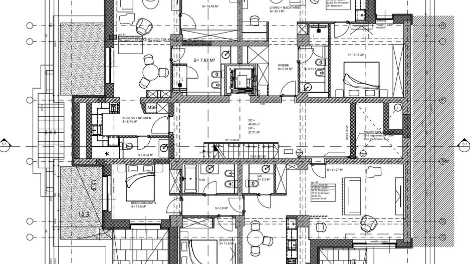 Aparthotel building Unirii B+GF+E+11 floors with 51 apartments, restaurant and SPA - Poză 66