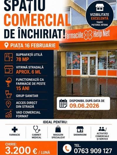 Spatiul Comercial stradal 78mp P-ta 16 Februarie -Farmaceutic format - Poză 2