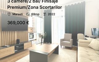 3 camere/2 băi/ Finisaje Premium/Zona Scortarilor - Poză 1