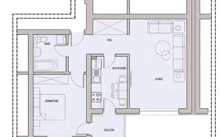 2 camere decomandat | Regie Residence | 5 min metrou Grozavesti - Schiță 8