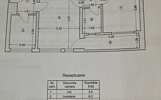 2 Camere - 50MP | Piața Gorjului | Etaj Intermediar - Schiță 8