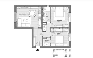 Apartament 3 camere decomandate SUPERFINISAT strada Nasaud! - Schiță 21