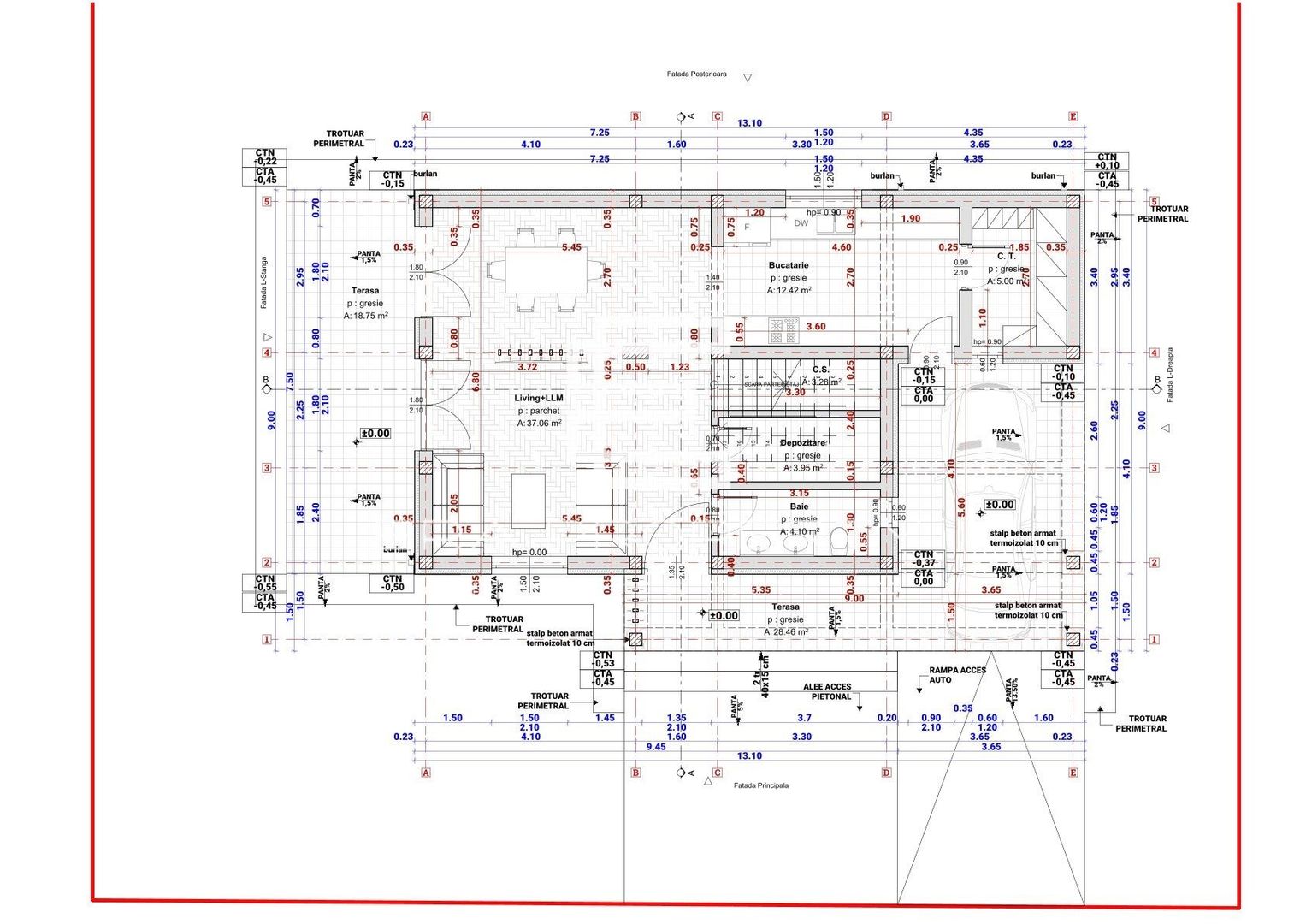 Casă single | Zona Casa de Apă | Pompă de Căldură | 129mp | Vedere spre Munți - Schiță 7
