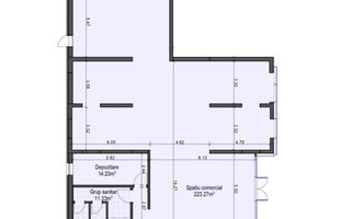 Spatiu comercial 223 mp, vitrina 13 ml, acces dublu, Bd. Metalurgiei - Schiță 6