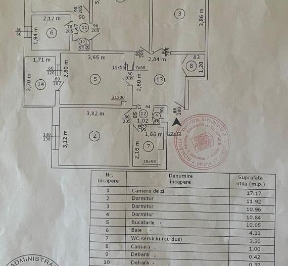 Apartament 4 camere  Bd. Ion Mihalache - Schiță 13