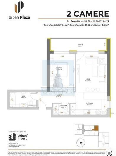 Apartament 2 camere | Urban Plaza Brașov | Investiție cu chiriași sau locuință - Poză 16