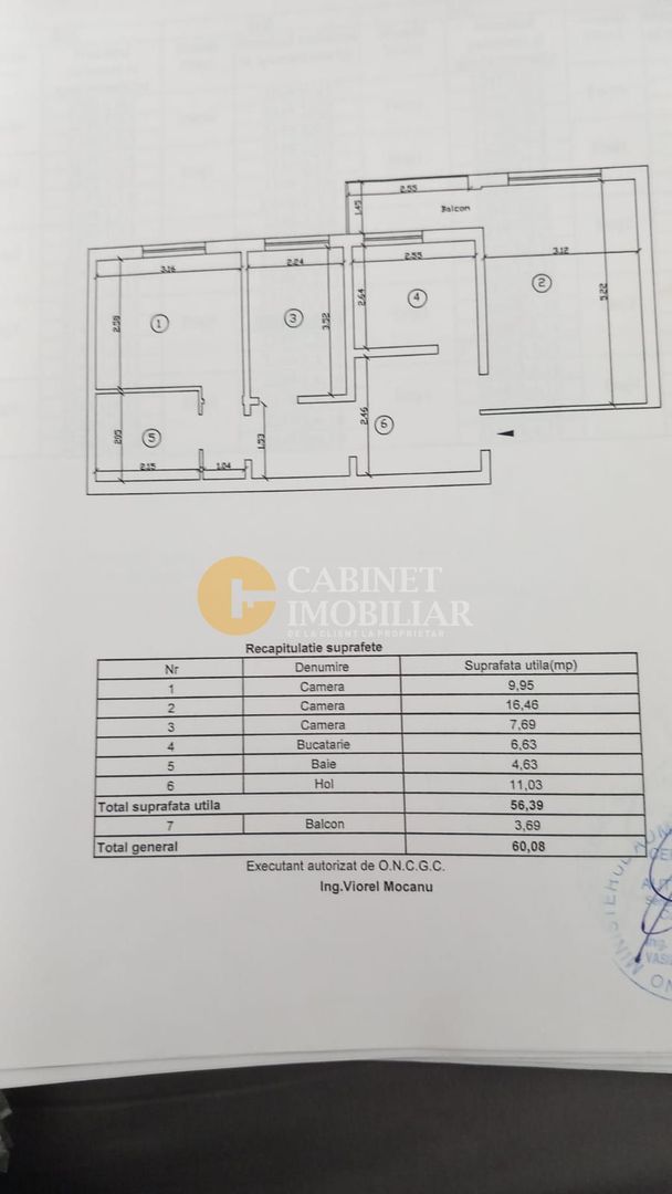 3 camere, decomandat, et.3/4, Podu de Fier, bloc 1982! - Poză 4