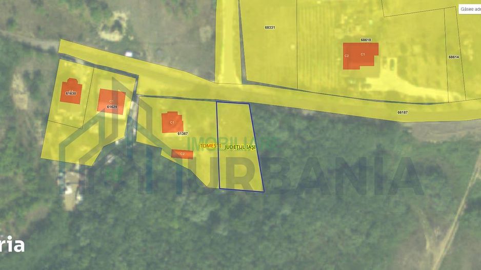 Teren intravilan 608 m2 în Chicerea, comuna Tomești, județul Iași – la 20 min de centrul Iașiului - Poză 1