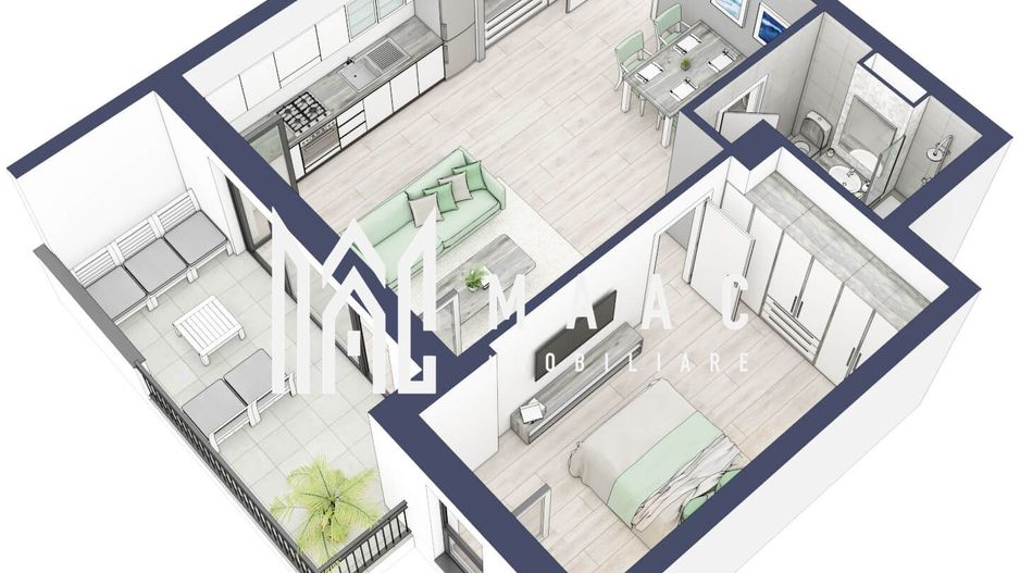 Apartament 2 camere | Balcon 10.7 mp | Etaj 3 | Turnisor - Poză 4