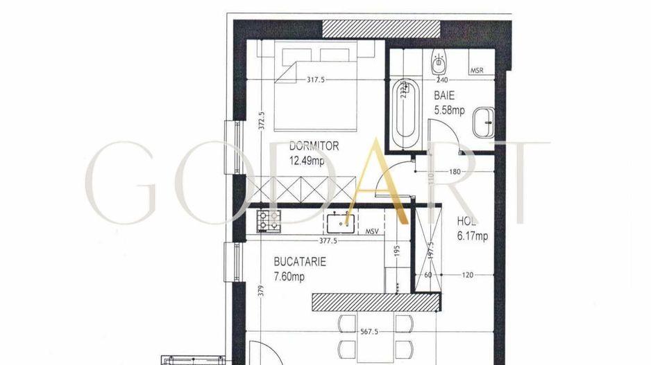 Apartament 2 camere | Parcare | Boxa | ONE Herastrau Plaza - Schiță 8