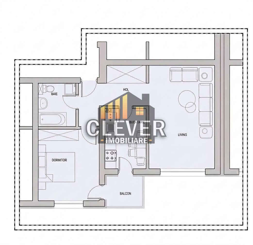 2 camere decomandat | Regie Residence | 5 min metrou Grozavesti - Schiță 8