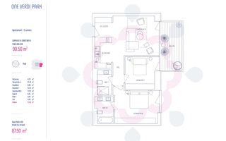 Vanzare 3 camere | One Verdi Park | Lux Urban - Schiță 10