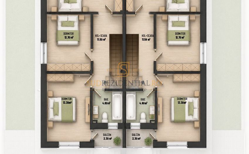 Vila tip duplex str. Gloriei, Bragadiru. P+1+POD - Schiță 9