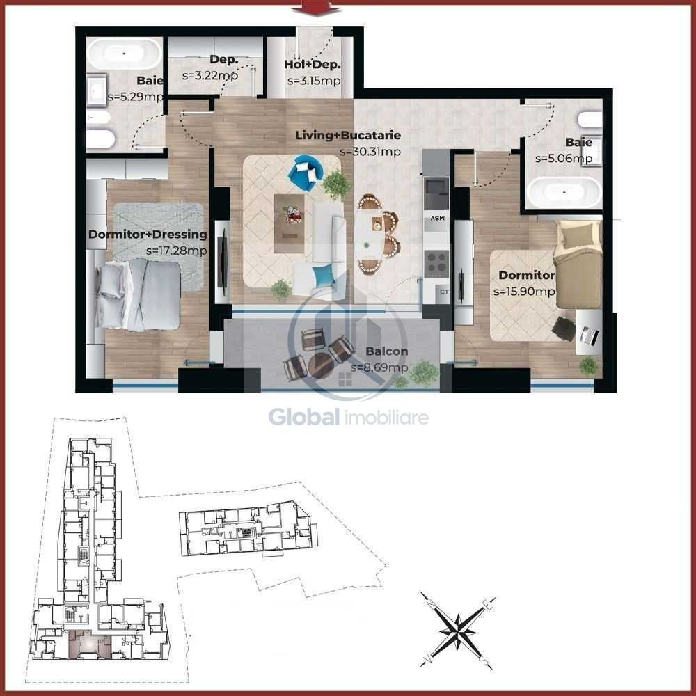 Proprietar, inchiriez apartament cu 3 camere si loc de parcare, pe Sos Viilor, aproape de metrou si Parcul Carol - Poză 8