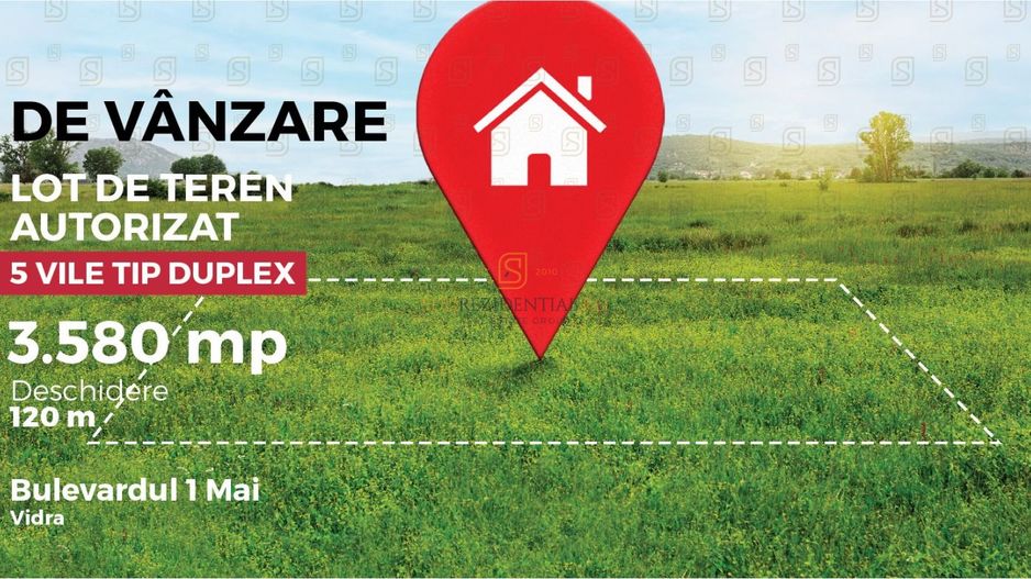 Teren 3580 mp, autorizatie 10 vile P+1 Etaj, Berceni, Mamina - Poză 1