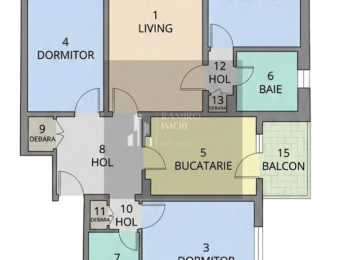 Apartament 4 camere, decomandat.  Piata Rahova - Poză 11