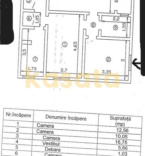 Apartament 3 Camere | Circular | Drumul Taberei | Renovat - Schiță 24