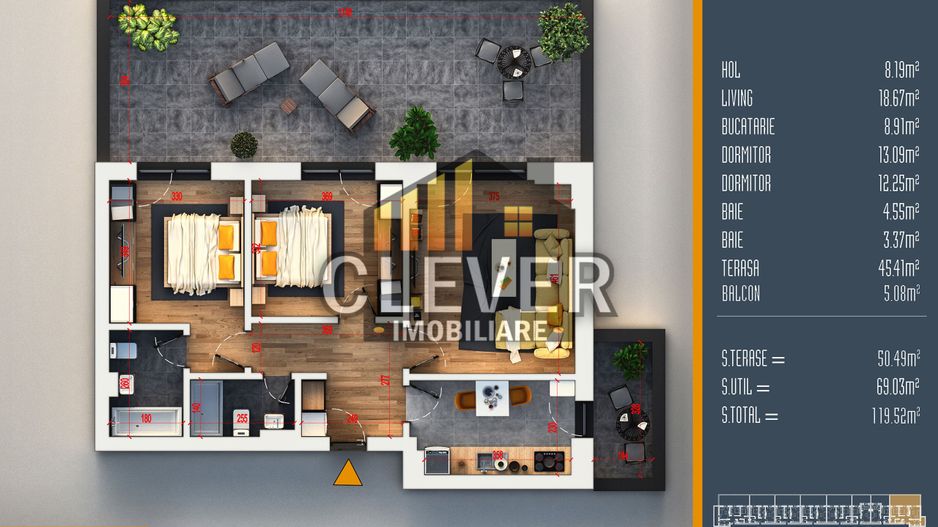 Apartament 3 camere + terasă 45 mp, parcare BONUS - Pallady - Poză 1