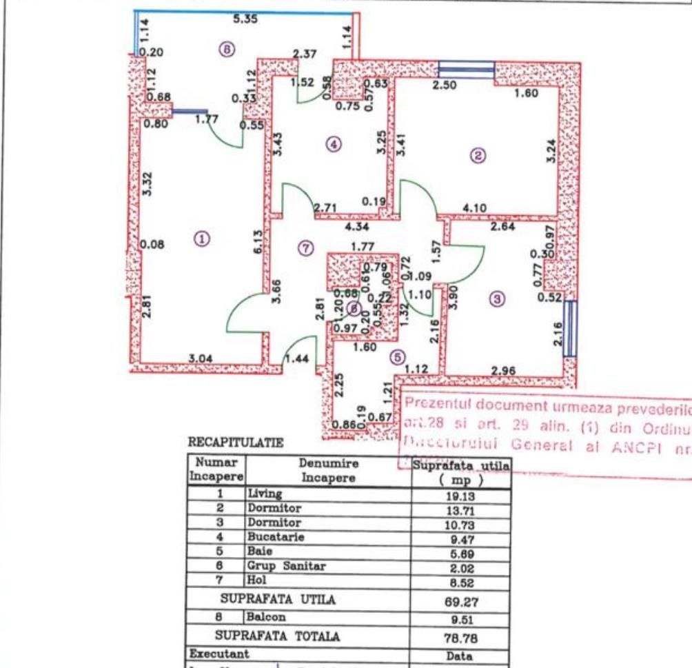 DE VANZARE APARTAMENT 3 CAMERE NOVUM SPLAIUL INDEPENDENTEI - Schiță 12