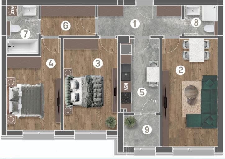 Apartament 3 camere de vanzare - Poză 1