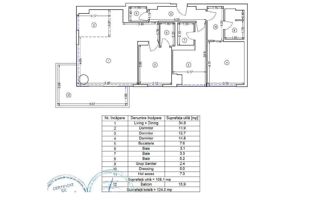 4 CAMERE || VIEW SPECTACULOS UpSite || FLOREASCA+boxa si loc de parcare incluse - Schiță 25