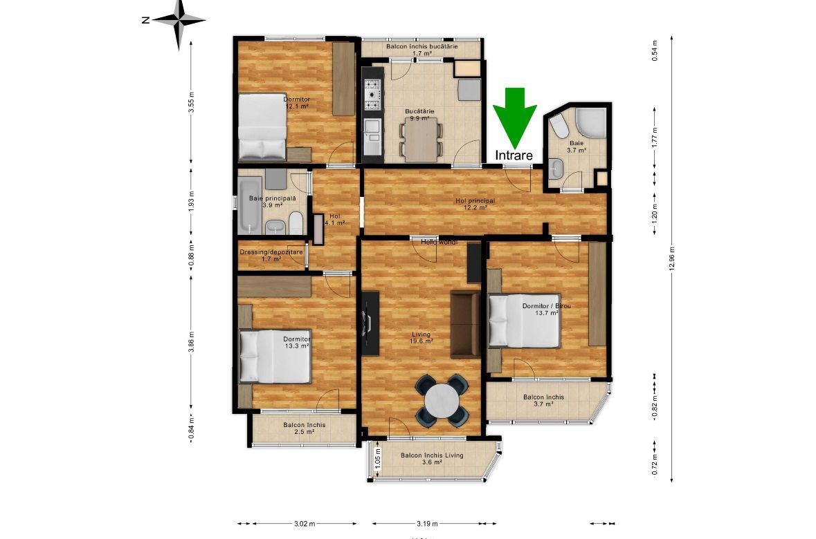 AP. 4 CAMERE BANEASA - 103 MP UTILI, MOBILAT, METROU, COMISION 0% - Schiță 8