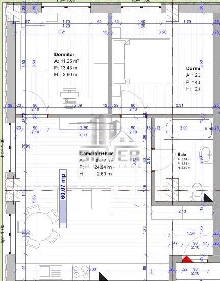 Apartament cu 3 camere/60 mp/CF/zona Terra/Pret Redus. - Poză 2