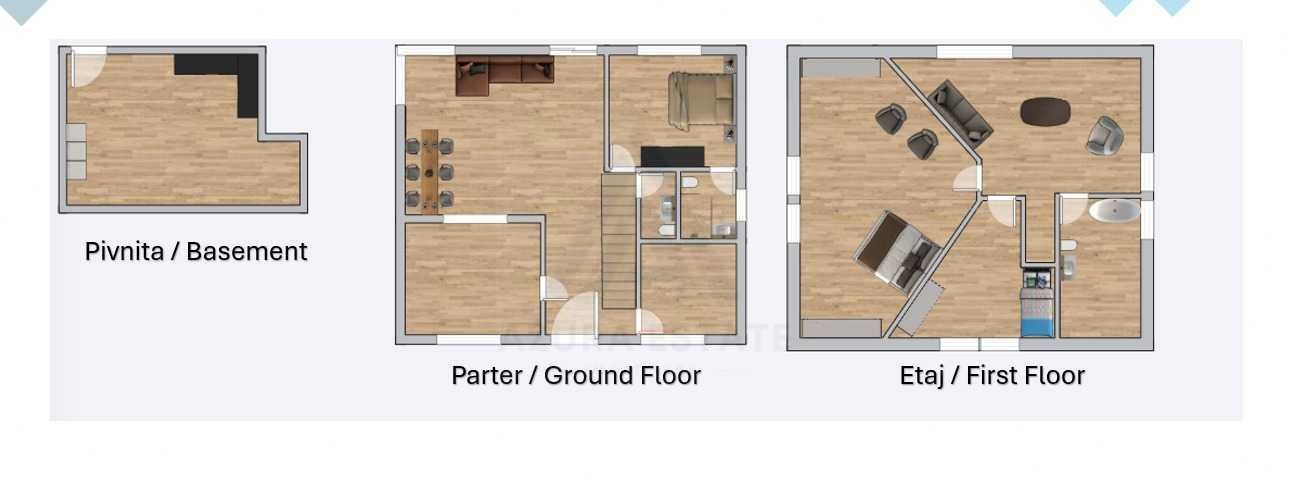 Casă panoramica 210 mp utili D+P+pod pivnita si teren 350 Sura Mare - Poză 7