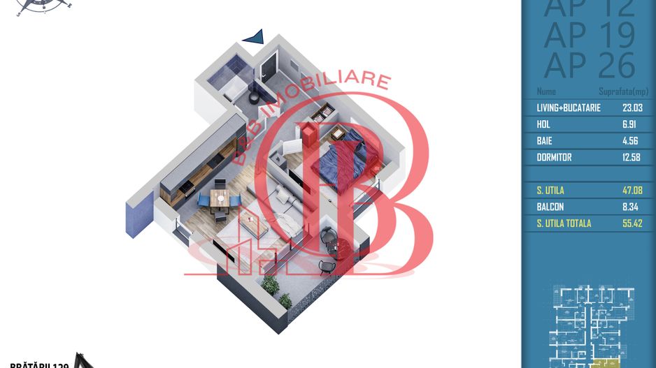 2 camere acte gata in o luna incalzire prin pardoseala Titan Pallady - Schiță 6