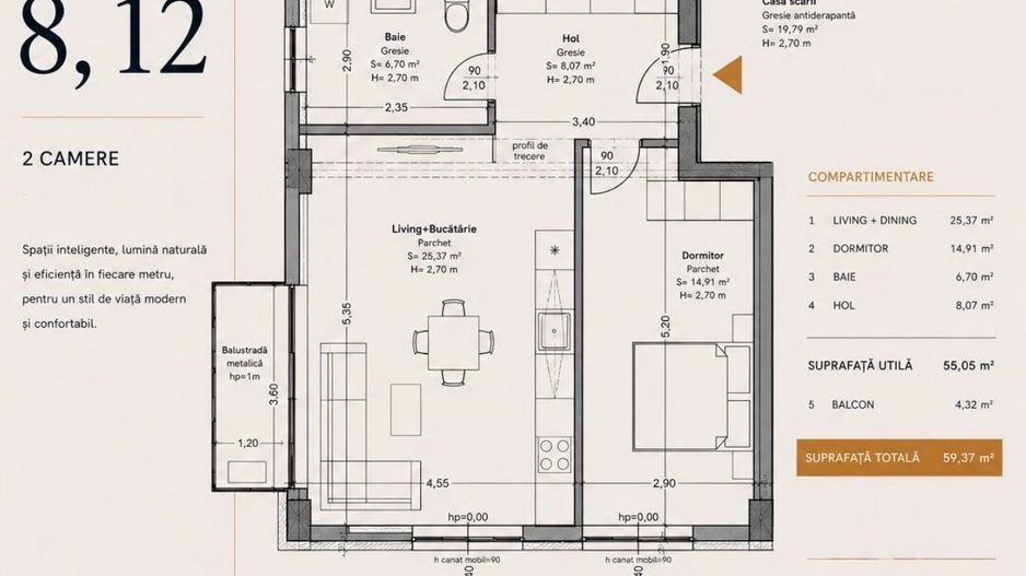 Soarelui – Braytim | Proiect Nou | Lift | Apartamente & S.A.D.-uri - Poză 15