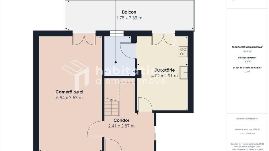 Apartament stil duplex,  cu scara interioară, zona Mircea cel Bătrân - Poză 19