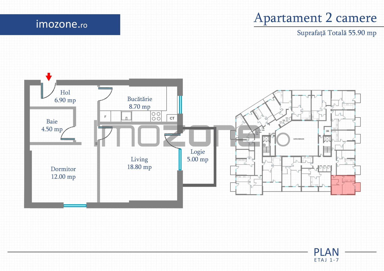Apartament 2 Camere | 65 mp | Bloc Nou | Metrou Pacii / Preciziei | Militari - Poză 11