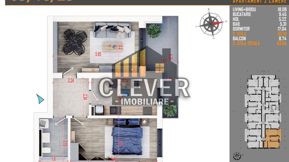 Apartament 2 camere Parcare BONUS Theodor Pallady - Poză 1