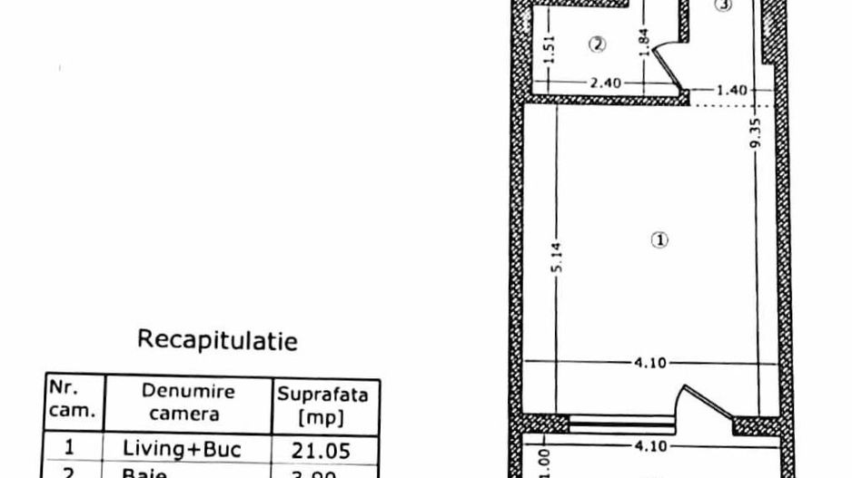 Garsonieră spațioasă luminoasă și plină de potențial în inima Piperei - Poză 10