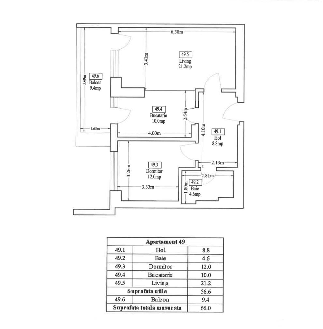 Titan | Gura Calitei | Astorium Life, 2 camere PREMIUM cu loc parcare - Schiță 16