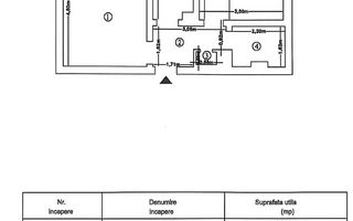 Apartament 2 camere decomandat - 52mp -Piata Nicolina - 87.000 euro ! - Schiță 1