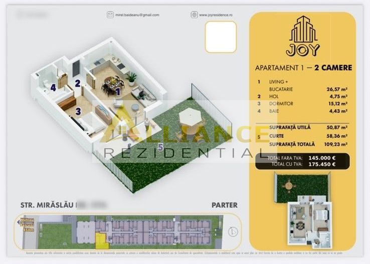 🔥 2 CAMERE PREMIUM 50,87 + GRĂDINĂ PRIVATĂ 58,36 MP | METROU BERCENI - Poză 2