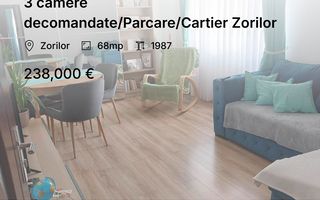 3 camere decomandate/Parcare/Cartier Zorilor - Poză 1
