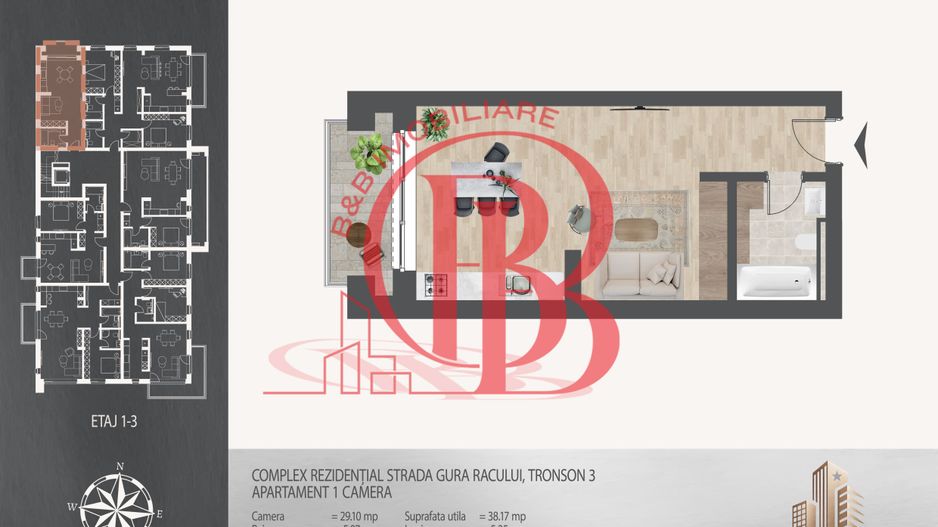 Garsoniera ideala investitie  Pallady Metrou Nicolae Teclu - Schiță 11