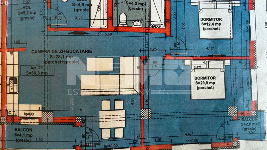 Apartament NOU | 130.000 Euro | 3 CAMERE | 88,3 mp - Poză 8
