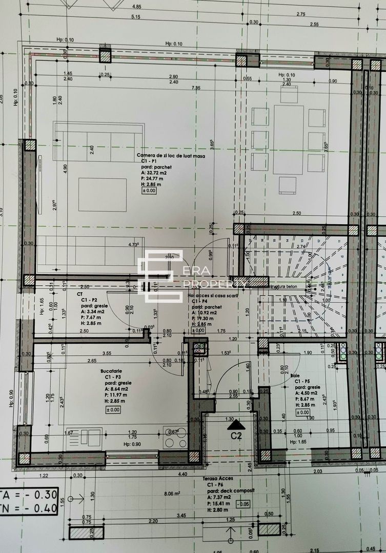 Duplex la cheie | 120 mp utili | 4 camere | 3 băi | Trifoiului, Șelimbăr - Schiță 14