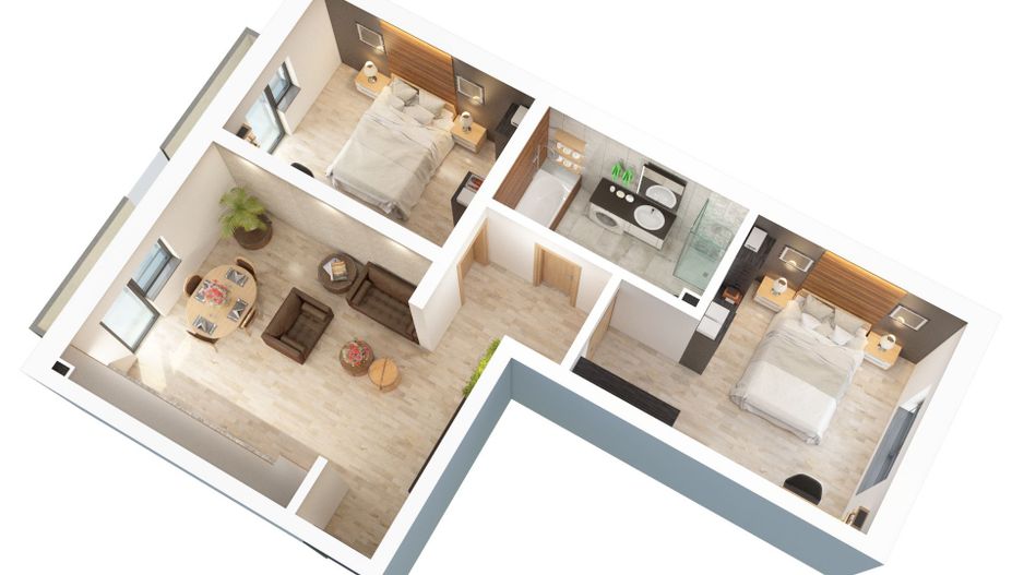 Apartament 3 camere, 61 mp, Balcon, Zona Doamna Stanca Comision 0 - Poză 7