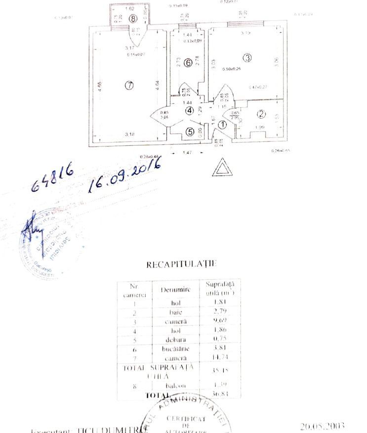 Apartament 2 camere-N. Grigorescu Metrou 1 Decembrie - Schiță 11